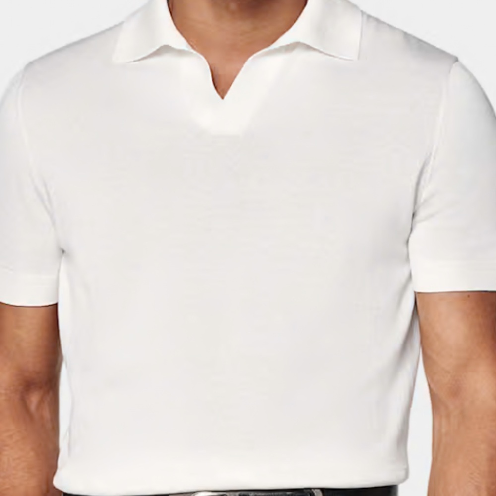 Suitsupply Off-White Buttonless Polo S: S - Picture 5 of 11